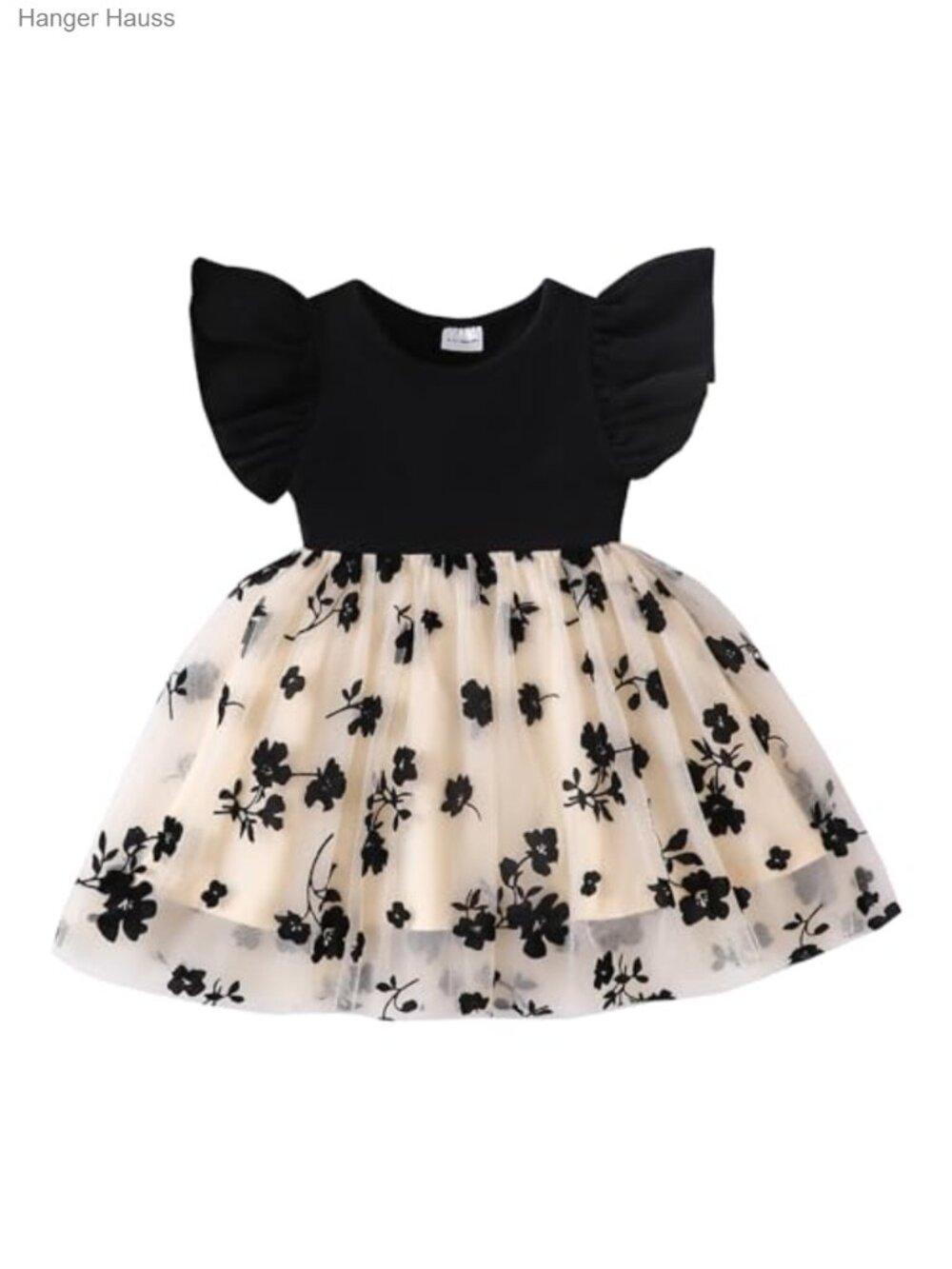 Baby Girl Butterfly Tutu Ruffle Sleeveless Cotton Dress
